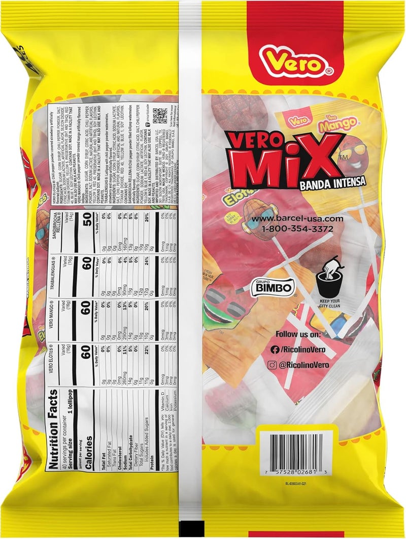 Taki's Vero Banda Fuego Mix Assorted Chili Lollipops - Image 2